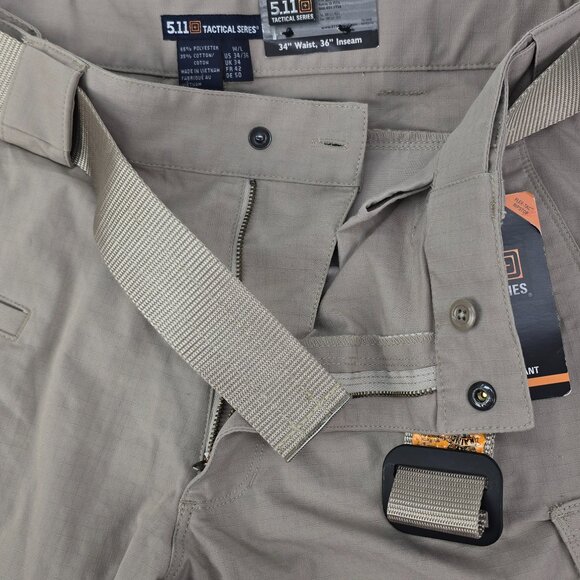 5.11 Tactical Stryke Cargo Pants Men’s 34x36 Flex-Tac Khaki Ripstop Duty 74369 - Picture 4 of 8